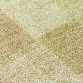 8' Green Copper And Mint Green Round Patchwork Washable Indoor Outdoor Area Rug