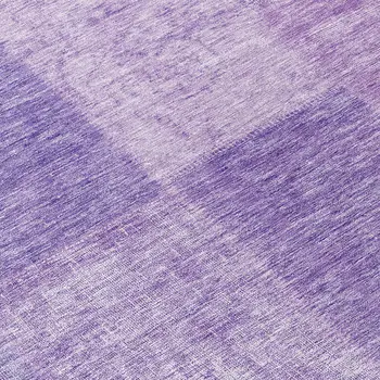 8' Lavender And Purple Round Patchwork Washable Indoor Outdoor Area Rug