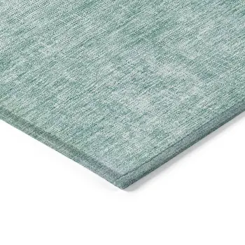8' X 10' Teal Blue Sage And Green Patchwork Washable Indoor Outdoor Area Rug