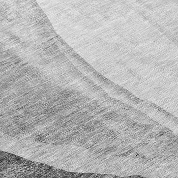 8' Gray Charcoal And Silver Round Abstract Washable Indoor Outdoor Area Rug