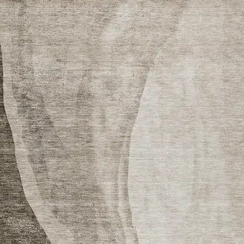 8' X 10' Taupe And Brown Abstract Washable Indoor Outdoor Area Rug