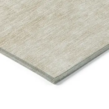 8' X 10' Beige And Khaki Abstract Washable Indoor Outdoor Area Rug