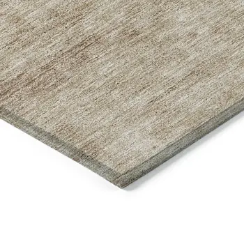 8' X 10' Chocolate Beige And Taupe Abstract Washable Indoor Outdoor Area Rug