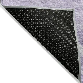 5' X 8' Lavender And Purple Abstract Washable Indoor Outdoor Area Rug