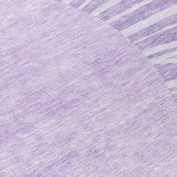 8' Lavender And Purple Round Abstract Washable Indoor Outdoor Area Rug