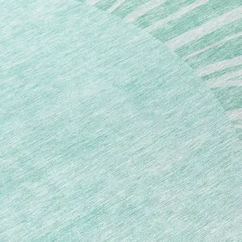 8' Teal Blue Aqua And Mint Green Round Abstract Washable Indoor Outdoor Area Rug