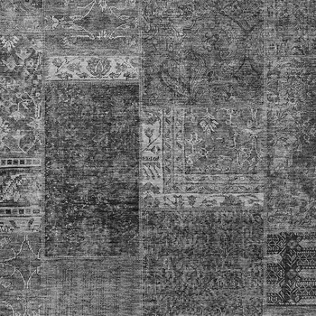 9' X 12' Gray Charcoal And Silver Patchwork Washable Indoor Outdoor Area Rug
