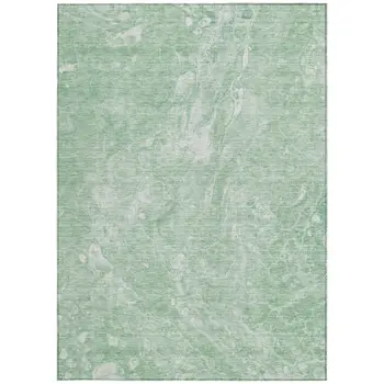 3' X 5' Mint Green Sage And Ivory Abstract Washable Indoor Outdoor Area Rug