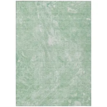 3' X 5' Mint Green Sage And Ivory Abstract Washable Indoor Outdoor Area Rug