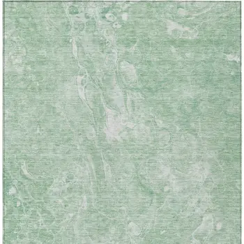 3' X 5' Mint Green Sage And Ivory Abstract Washable Indoor Outdoor Area Rug