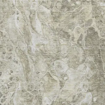 8' X 10' Tan Brown And Beige Abstract Washable Indoor Outdoor Area Rug
