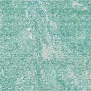 3' X 5' Teal Blue Aqua And Green Abstract Washable Indoor Outdoor Area Rug