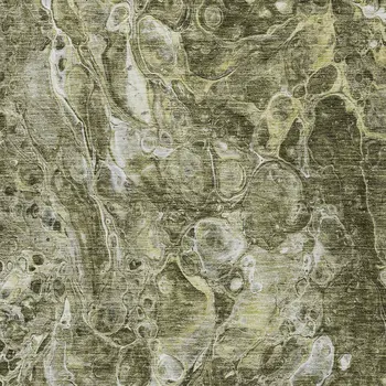 8' X 10' Taupe Chocolate And Beige Abstract Washable Indoor Outdoor Area Rug