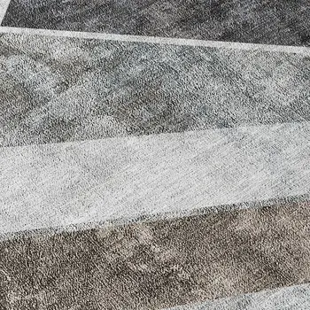 10' X 14' Gray Silver And Charcoal Geometric Washable Indoor Outdoor Area Rug