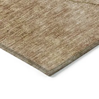 10' X 14' Orange Copper And Terra Cotta Abstract Washable Indoor Outdoor Area Rug