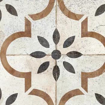 4" x 4" Black Vinyl Arabesque Peel And Stick Removable Tiles