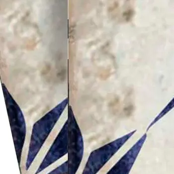 5" x 5" Blue Vinyl Arabesque Peel And Stick Removable Tiles