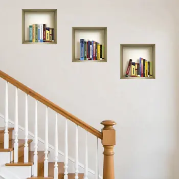 Set of Three Talla Niche 3D Square Peel and Stick Wall Decals