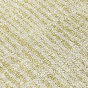 8' Beige And Tan Round Striped Washable Indoor Outdoor Area Rug