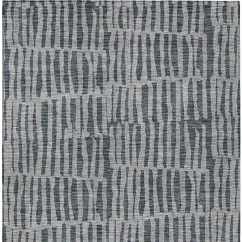 10' X 14' Charcoal And Gray Striped Washable Indoor Outdoor Area Rug