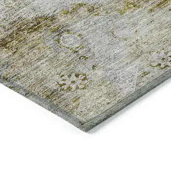 8' X 10' Taupe Brown And Gray Oriental Washable Indoor Outdoor Area Rug