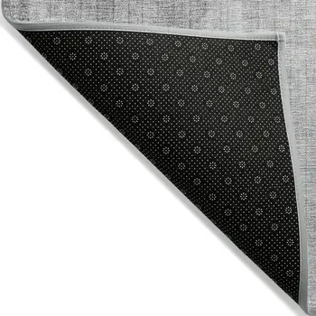 3' X 5' Gray Silver And Charcoal Geometric Washable Indoor Outdoor Area Rug