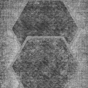 9' X 12' Gray Charcoal And Silver Geometric Washable Indoor Outdoor Area Rug