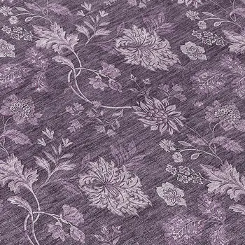 8' Plum Purple And Lavender Round Floral Washable Indoor Outdoor Area Rug