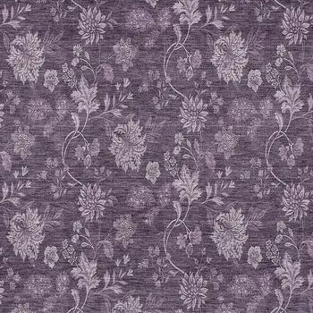 8' X 10' Plum Purple And Lavender Floral Washable Indoor Outdoor Area Rug