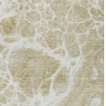 5' X 8' Taupe Beige And Ivory Nautical Washable Indoor Outdoor Area Rug