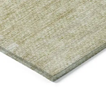 9' X 12' Beige And Ivory Striped Washable Indoor Outdoor Area Rug