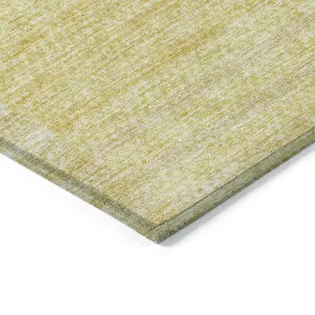 8' X 10' Gold Wheat And Ivory Striped Washable Indoor Outdoor Area Rug