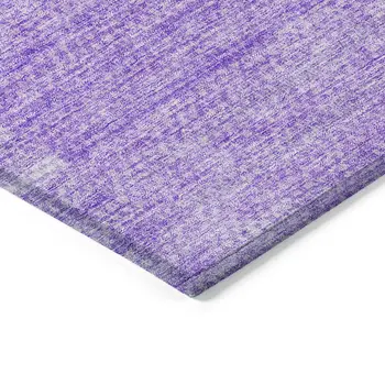 10' X 14' Lavender And Purple Striped Washable Indoor Outdoor Area Rug