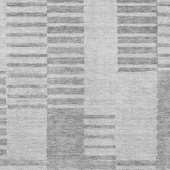 9' X 12' Silver Gray And Ivory Striped Washable Indoor Outdoor Area Rug