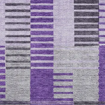 8' X 10' Purple Lavender And Eggplant Striped Washable Indoor Outdoor Area Rug