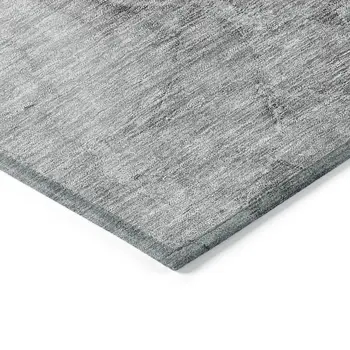 5' X 8' Gray Silver And Charcoal Nautical Washable Indoor Outdoor Area Rug
