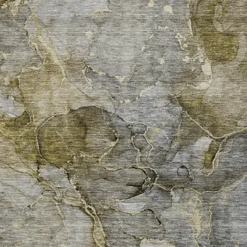 8' X 10' Taupe Brown And Gray Abstract Washable Indoor Outdoor Area Rug