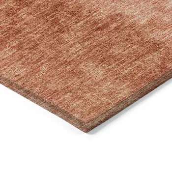 3' X 5' Red Copper And Terra Cotta Ombre Washable Indoor Outdoor Area Rug