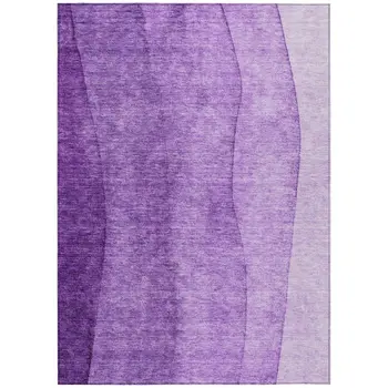 3' X 5' Purple And Lavender Ombre Washable Indoor Outdoor Area Rug