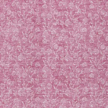3' X 5' Blush And Ivory Floral Washable Indoor Outdoor Area Rug
