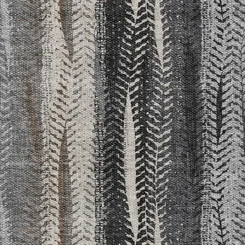 8' X 10' Brown Gray And Ivory Botanical Leaves Washable Indoor Outdoor Area Rug