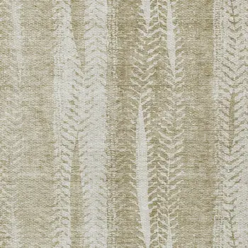 3' X 5' Beige Tan And Taupe Botanical Leaves Washable Indoor Outdoor Area Rug