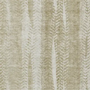 9' X 12' Beige Tan And Taupe Botanical Leaves Washable Indoor Outdoor Area Rug