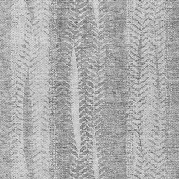 10' X 14' Silver Gray And Graphite Botanical Leaves Washable Indoor Outdoor Area Rug