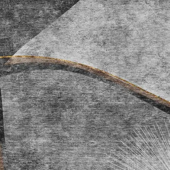 5' X 8' Gray Chocolate And Silver Abstract Washable Indoor Outdoor Area Rug