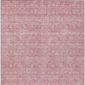 3' X 5' Blush Pink And Ivory Floral Washable Indoor Outdoor Area Rug