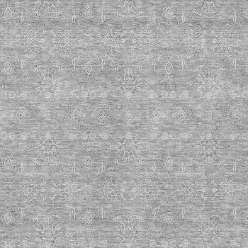 8' X 10' Gray Silver And Ivory Floral Washable Indoor Outdoor Area Rug