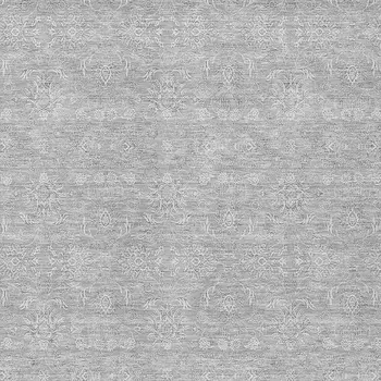 3' X 5' Silver Gray And Ivory Floral Washable Indoor Outdoor Area Rug