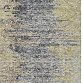 10' X 14' Pewter Silver And Gray Abstract Washable Indoor Outdoor Area Rug