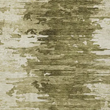 3' X 5' Brown Taupe And Beige Abstract Washable Indoor Outdoor Area Rug